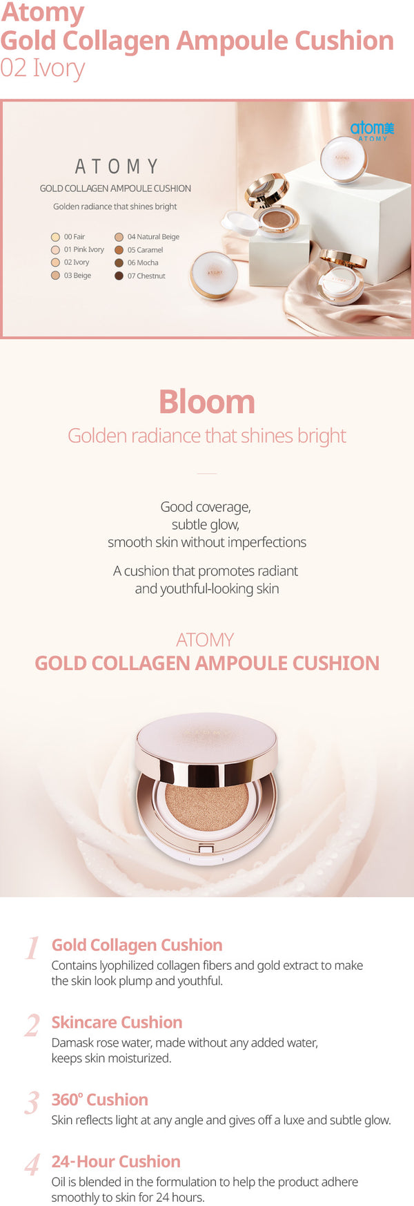 BEAUTY Gold Collagen Ampoule Cushion 02 Ivory