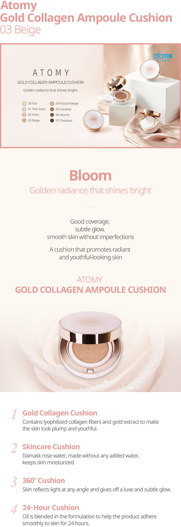 BEAUTY Gold Collagen Ampoule Cushion 03 Beige