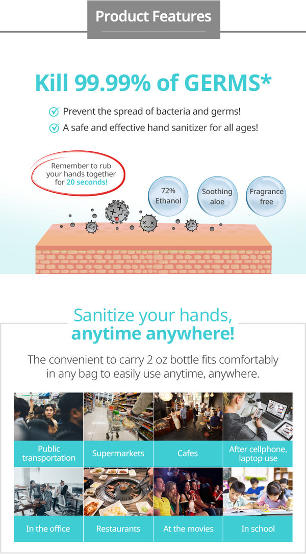 PERSONAL CARE Hand Sanitizer Gel (Net wt. 2oz x 5 ea)