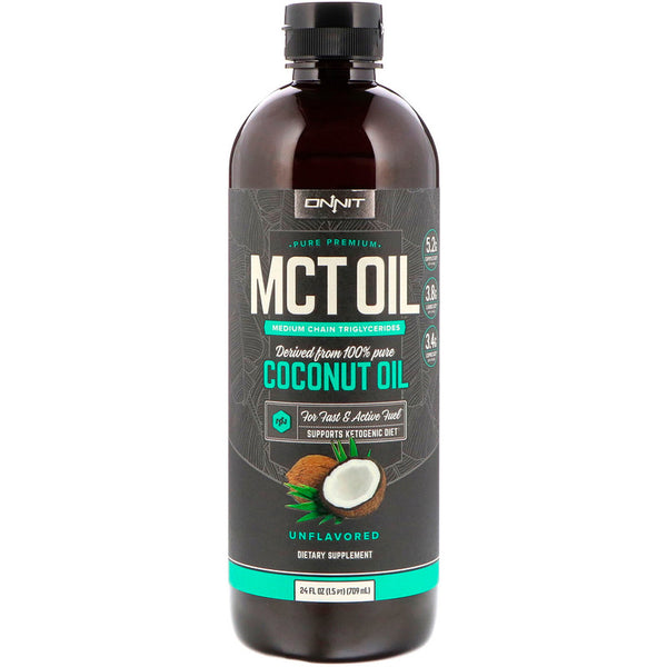 Onnit, MCT Oil, Unflavored, 24 fl oz (709 ml)(Dairy Free, Gluten Free, Vegan)