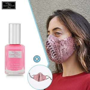 Nail Polish-Non-Toxic Nail Art, Vegan and Cruelty-Free Nail Paint with amazing (Iridescent Rose Python Mask)