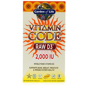 Vitamin Code - Raw D3 2000iu (Garden Of Life) 60 Caps